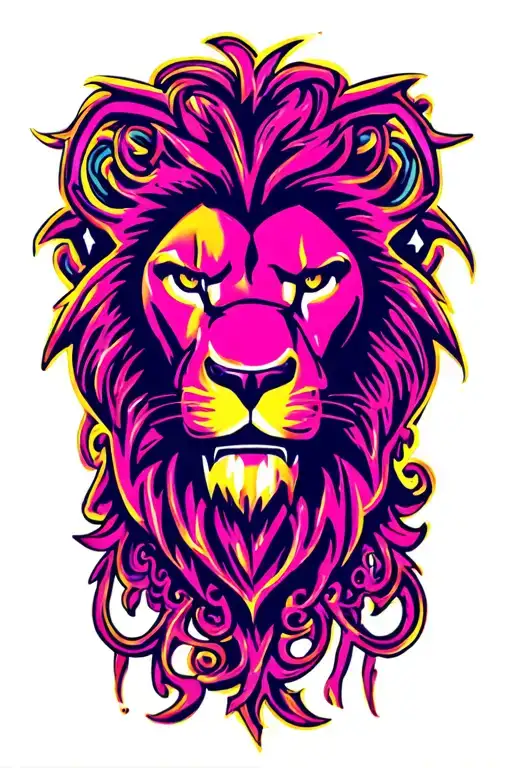 Lions Head With Filigree Background And 1985 Horizontally