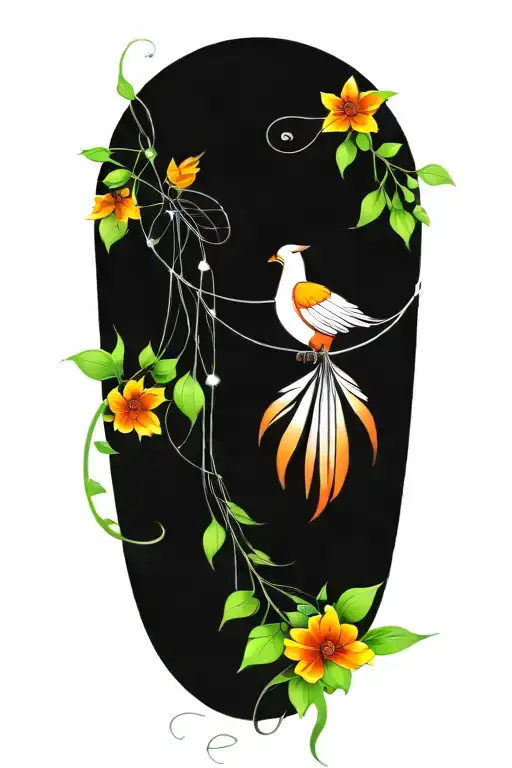 Dream Catcher Phoenix Flowers Intertwined Infinity Symbols