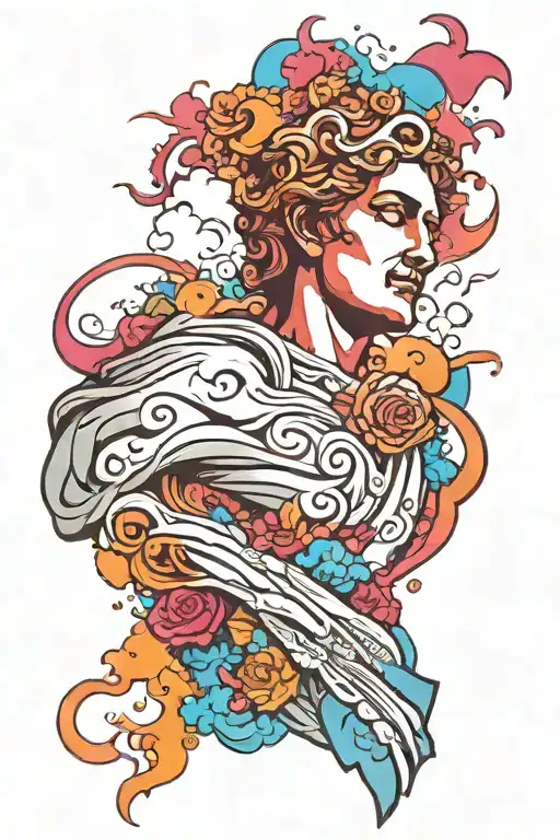 Cloud Sleeve With Statue