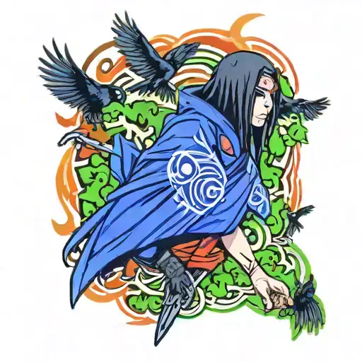 Itachi Uchiha With Crows