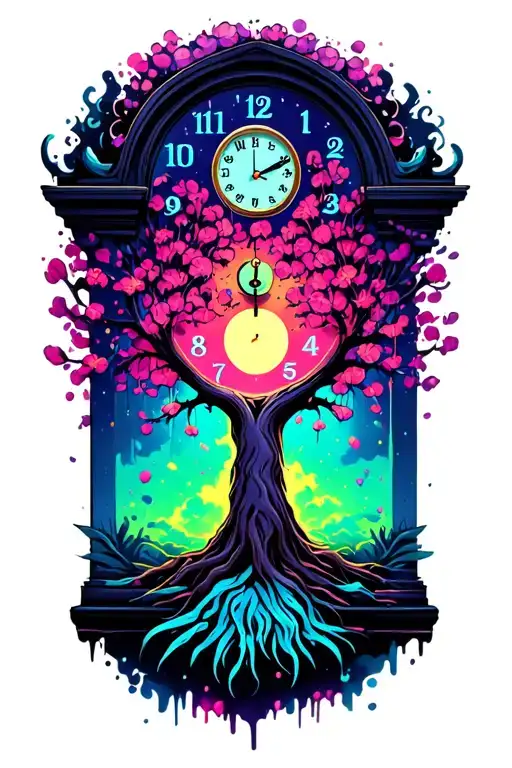 Tree With Time Clock