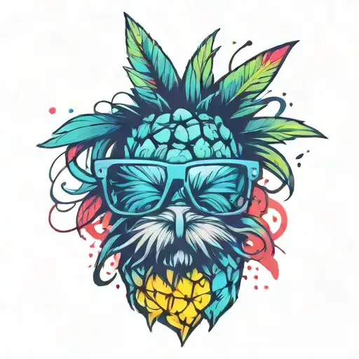 Pineapple Wearing Glasses