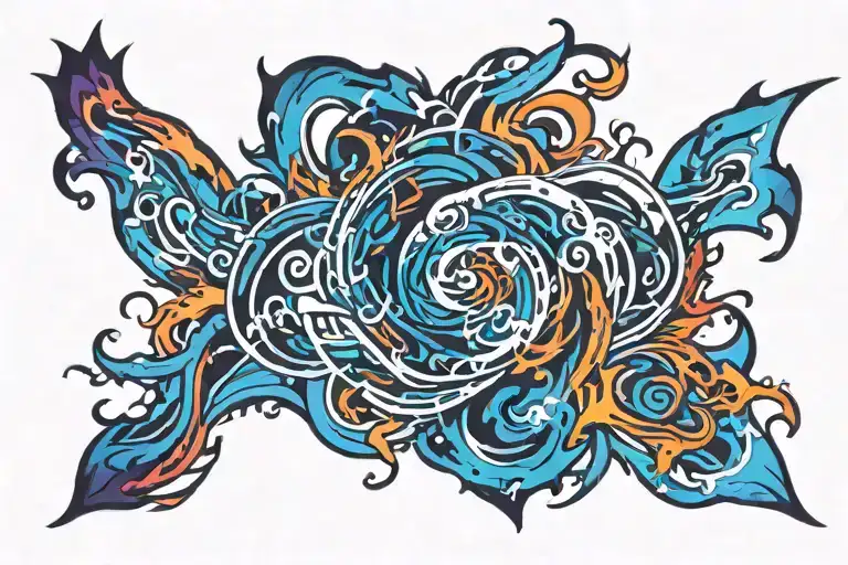 Fire Moving Energy Layered