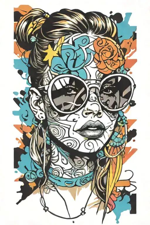 Young Girl Wearing Sunglasses