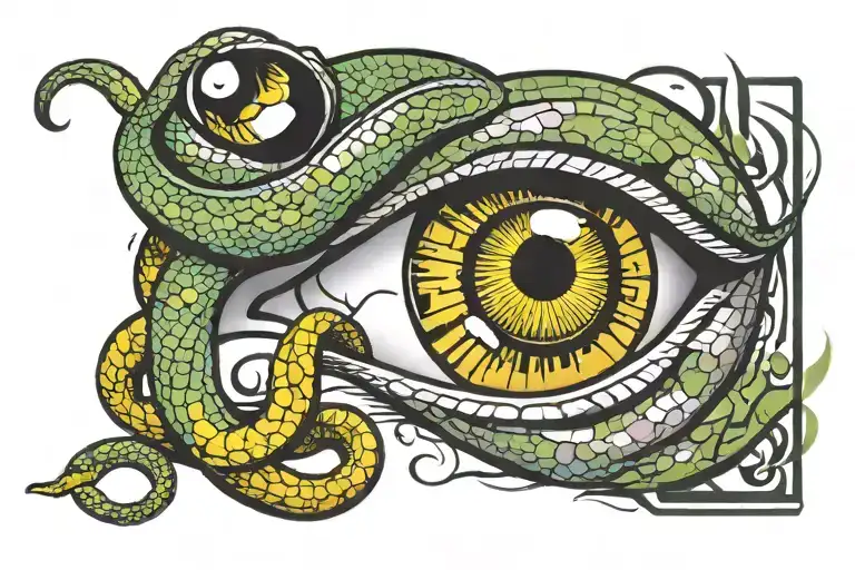 Snake Coming Out Of An Eye