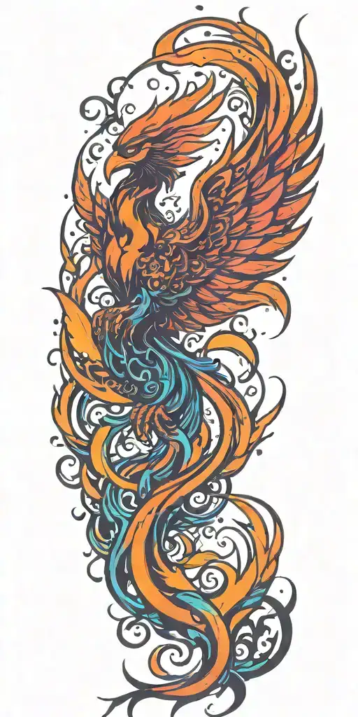 Sigma Male Symbol Pheonix Rising Phoenix From Fire Water