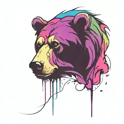 Bear Head In Color