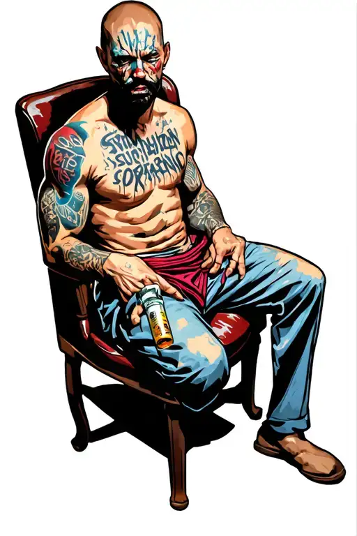 Hostage Man Tied To Chair Being Forced An Injection