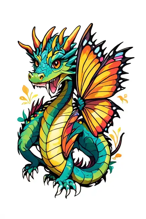 A Dragon And Butterfly Cover A Rectangle Cuz There I'm Gona Put My Girls Eys