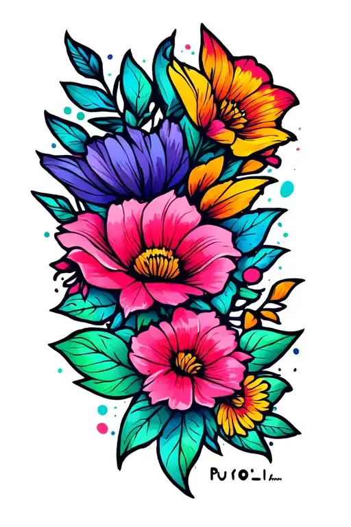 Flowers And Tribal Sleeve