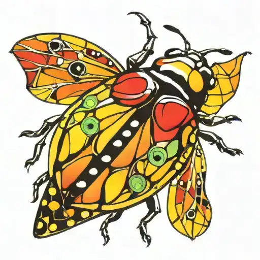 Ladybug Made Of Stained Glass