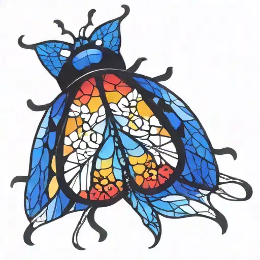 Ladybug Made Of Stained Glass