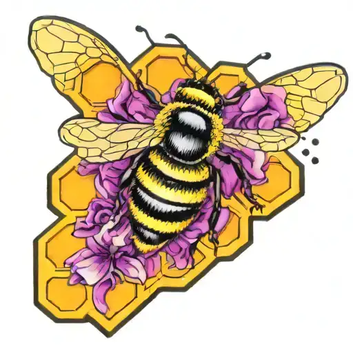 Bee And Honeycomb