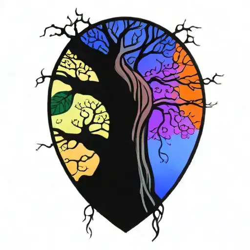 Half Sleeve Morton Bay Fig Tree With Roots