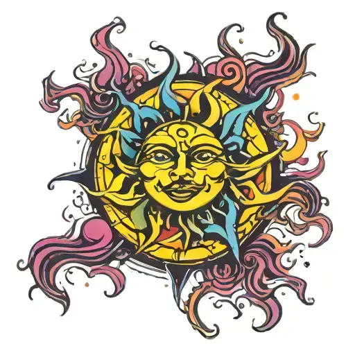 Creative Interpretation Of The Sun