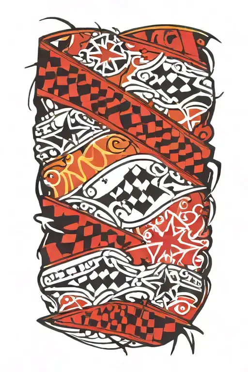 Redline Racing Flag Intertwined