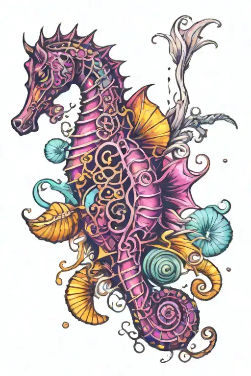 Sea Horse And Shells