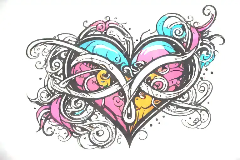 Infinity Symbol Drawn Heart
