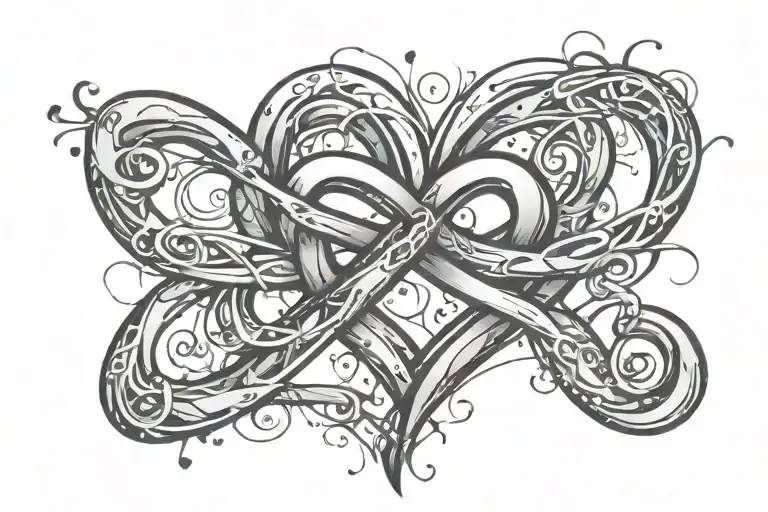 Infinity Symbol Drawn Heart