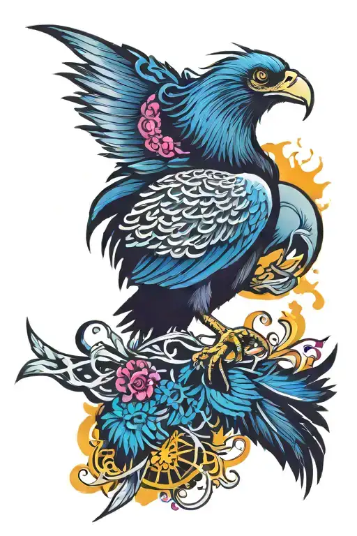 Vulture And Bones Sun