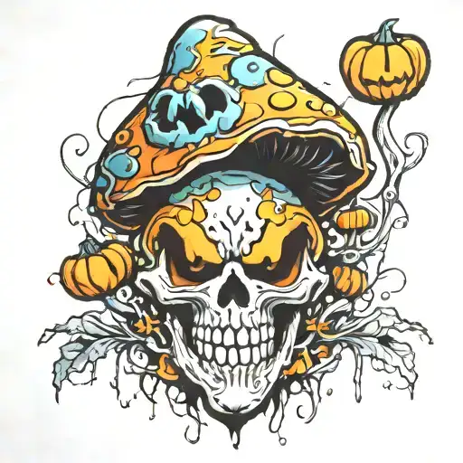 Mushroom Jack O Lantern