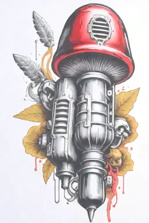 Grenade Bomb And Mushroom Combined Together