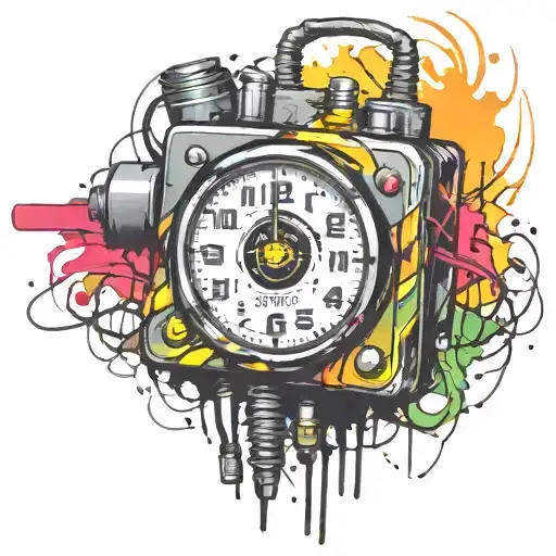 Wired Explosive Device With Wires And Timer Time Running