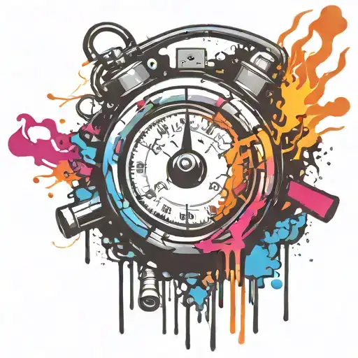 Bomb With Wires And Timer Melting