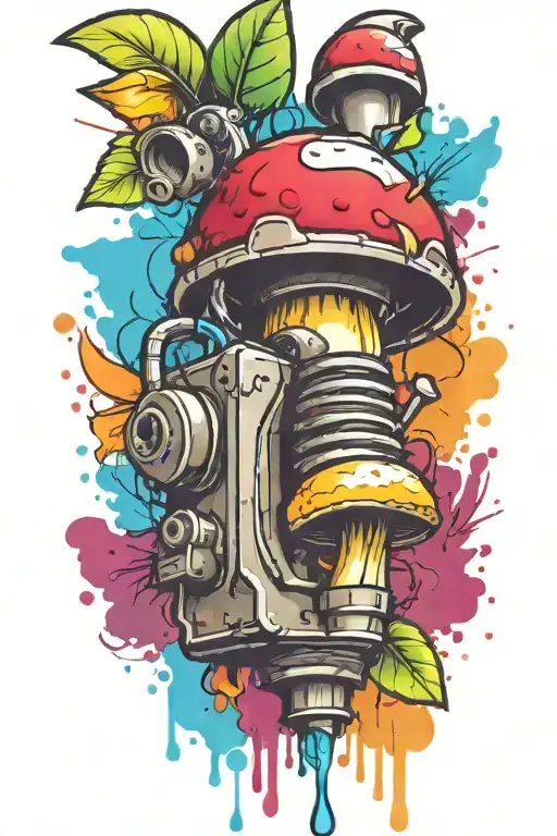 Grenade And Mushroom Combined Together