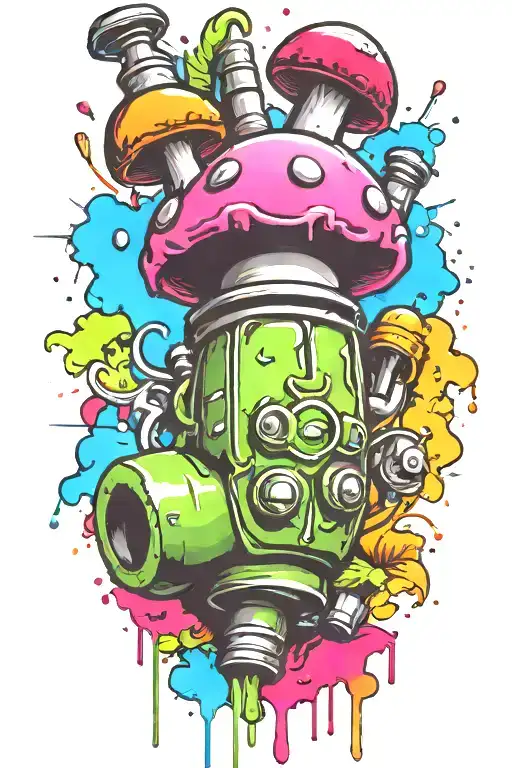 Grenade And Mushroom Combined Together