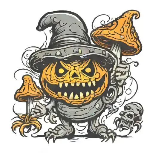 Mushroom Jack O Lantern Scary