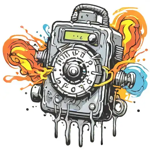 Wired Explosive Bomb With Wires And Timer Melting Ice Cube