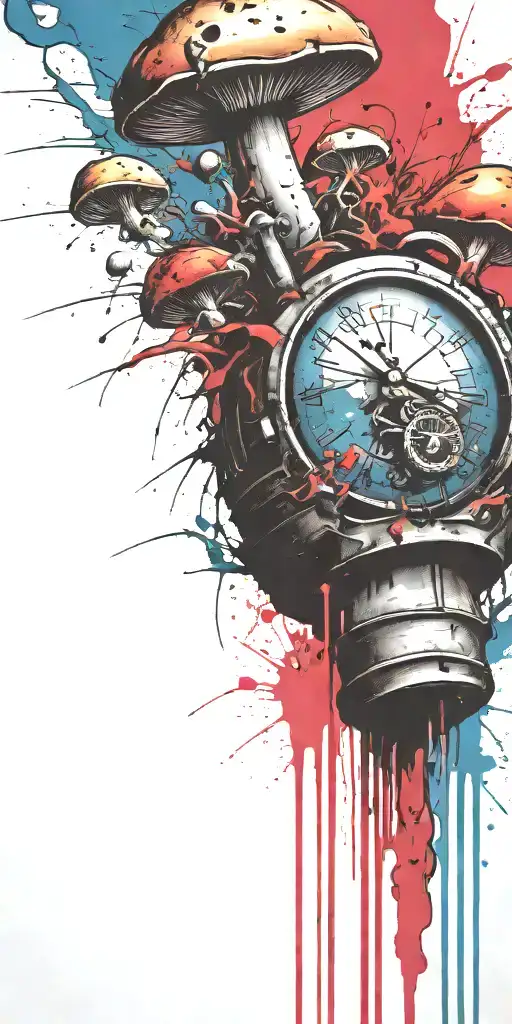 Sophisticated Mushroom Explosives Ticking Time Bomb Grenade