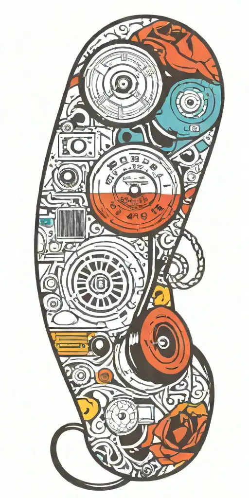 Rock Music Bands Speaker And Old School Dial Phone