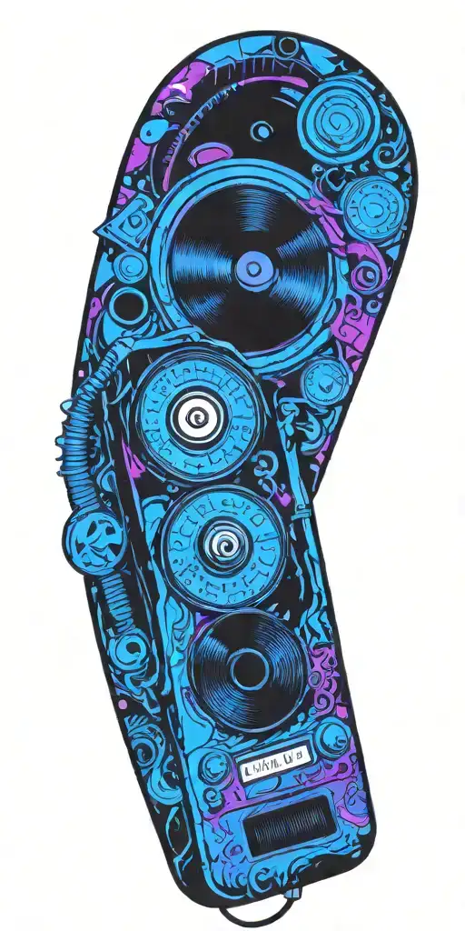 Rock Music Bands Speaker And Old School Dial Phone