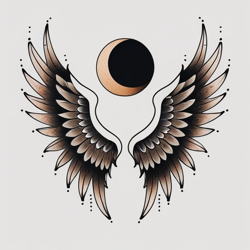 Eclipse Wings Tattoo idea