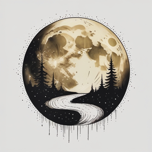 Moonlit Ember’s Path Tattoo idea