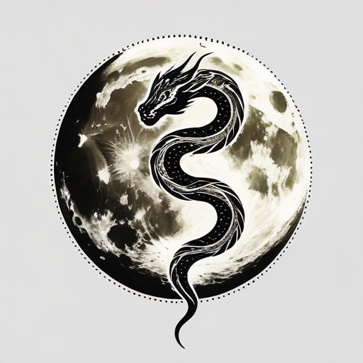 Silver Serpent’s Flame of the Moon Tattoo idea