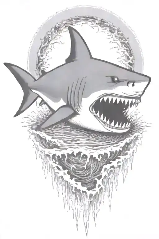 Waves Crashing Shark