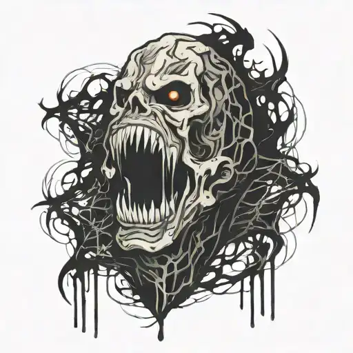 Abstract Grunge Brush Stroke Line