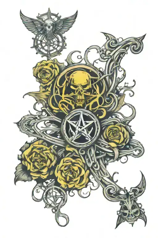 Satanic Symbols Forearm