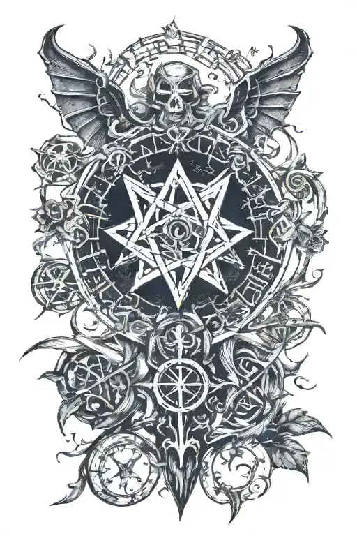 Satanic Symbols Forearm