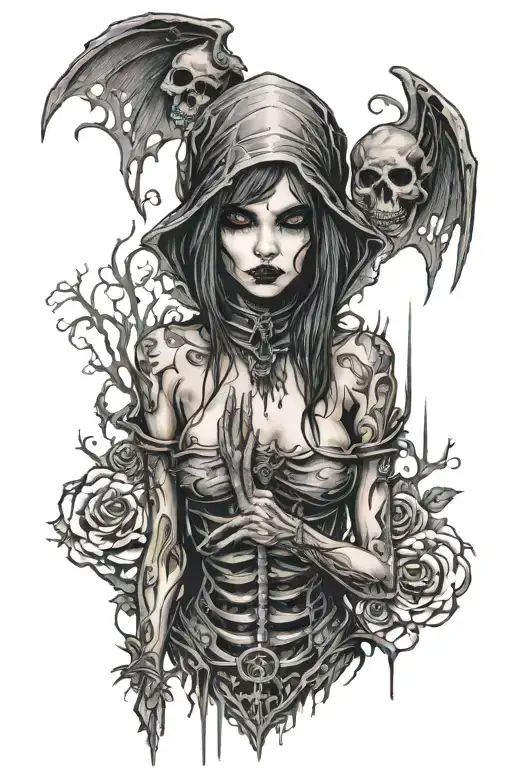 Death Girl Gothic Sexy Standing