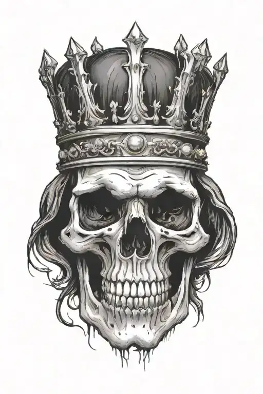 Jawless Skull With Crown