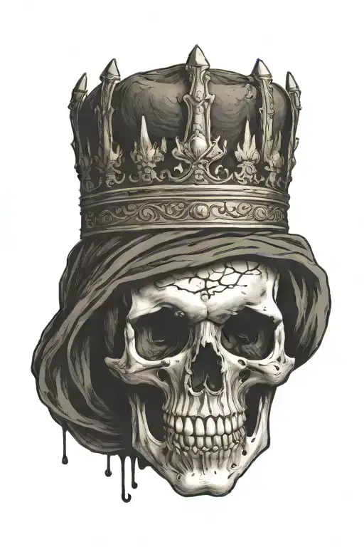Jawless Skull With Crown