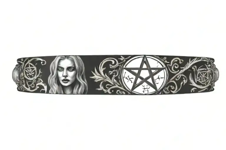 Cuff Pentagram Witch Evil