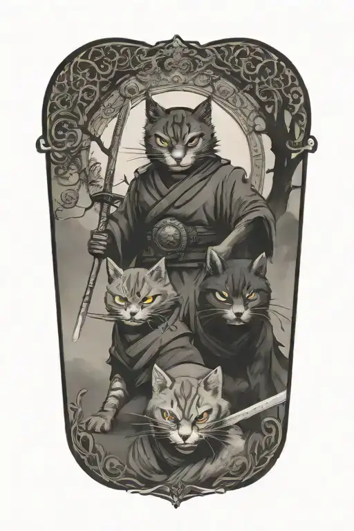 Two Samurai Warrior Cats