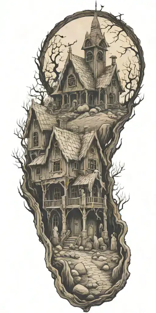 Cemetary Haunted House Viking