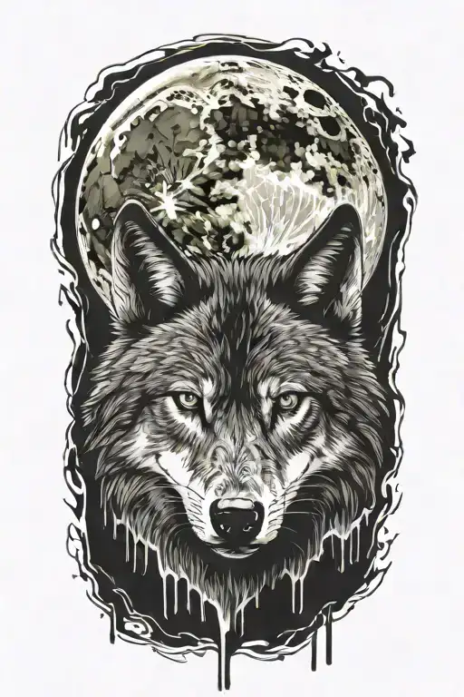 Stoic Lone Wolf Moon Night Blood Killer Dripping