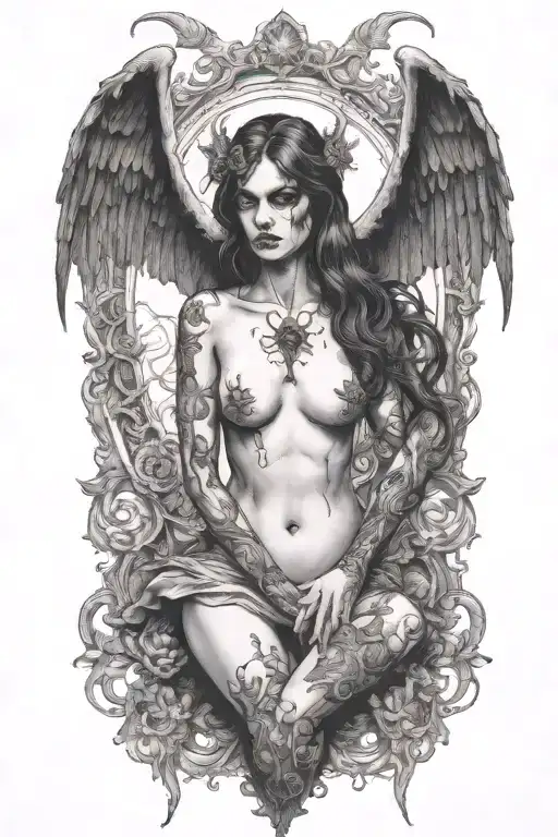 Gothic Nude Anjo